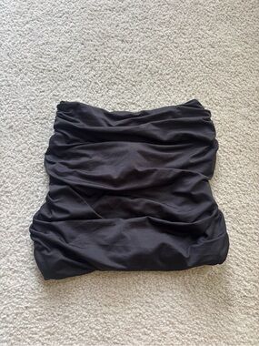 Amazon Essentials Black Ruched Tube Mini Skirt